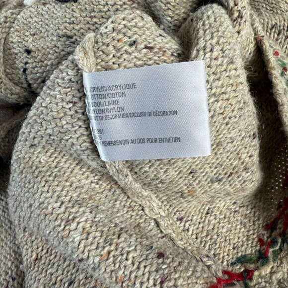 Northern Isles Wool Christmas Sweater Size S Petite VTG Winter Flecked Bird Embr - Picture 9 of 15